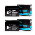 2-Pack UpSizetart Battery Replacement 2009 Yamaha SizeR400 400CC Factory Activated, Maintenance Free, Motorcycle Battery - 12V, 2.3Ah, UB-YT4B-BSize