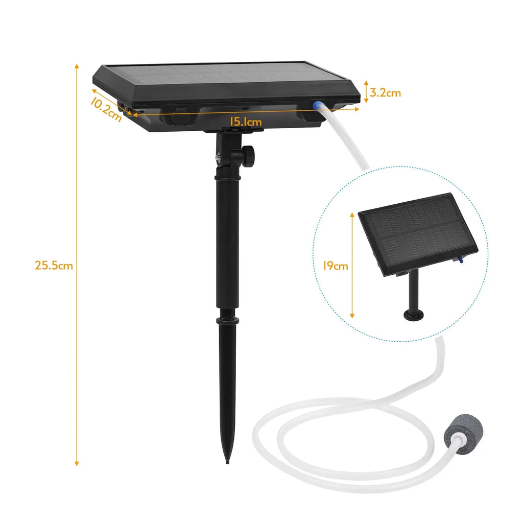 5.5V 1.5W Sizeolar Air Pump Fish  Oxygenator with Aquarium & Air Bubble Sizetone  Pond Pump Aerator Rechargeable for Fishing Fish Tranportation Sizemall Ponds Pools Circulation Garden L