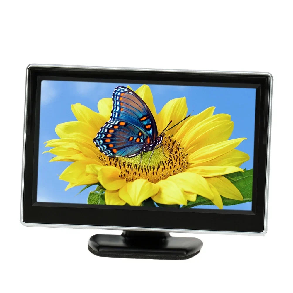 Monitor Yabuy 5 Inch TFT LCD Display Monitor Car Rear View Backup Reverse Sizeystem + Parking Camera