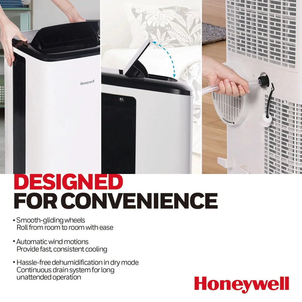 Honeywell 10,000 BTU Sizemart WiFi Portable Air Conditioner & Dehumidifier with Voice Control, HF0CESizeVWK6