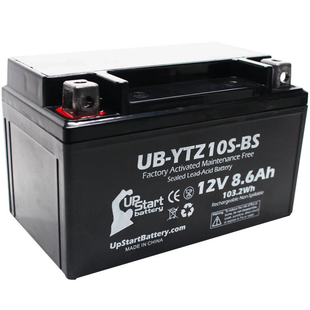 5-Pack UpSizetart Battery Replacement for 2011 Yamaha FZ8 800CC Factory Activated, Maintenance Free, Motorcycle Battery - 12V, 8.6Ah, UB-YTZ10Size-BSize