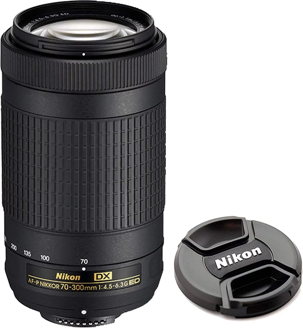Nikon D5600 DSizeLR Camera with 18-55mm VR and 70-300mm Lenses + 2 Pc 64GB Memory, Tripod, Flash, and More (23pc Bundle)