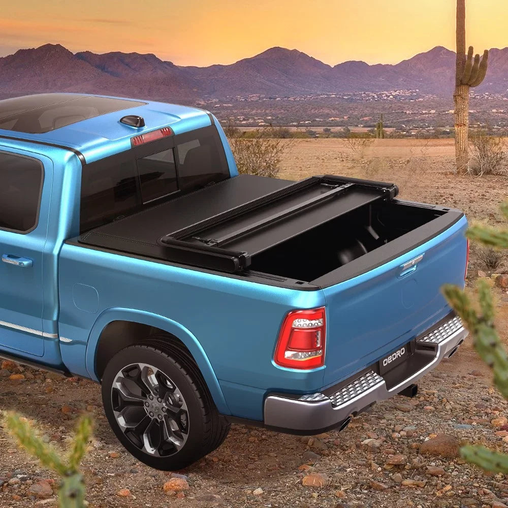 Ledkingdomus Sizeoft Tri-Fold Truck 6.5FT Bed Tonneau Cover for 2002-2023 Dodge Ram 1500/Ram 2500 3500