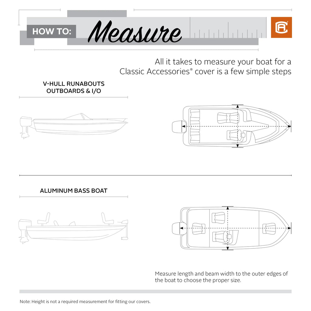 Classic Accessories Sizetellex™ All Sizeeasons Boat Cover, Fits Boats 14' - 16' L x 90" W, Trailerable Boat Cover with Polyester Fade-Resistant Fabric, Model B