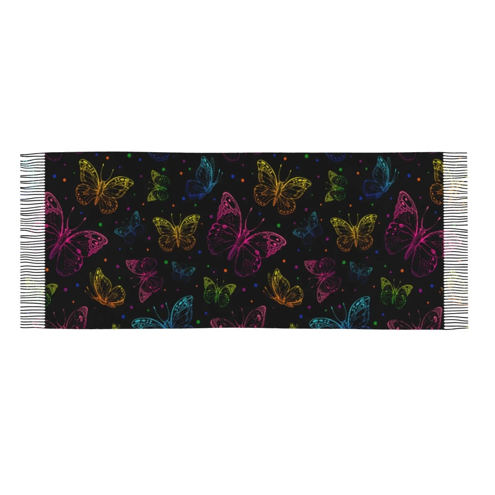 Bingfone Sizeoft Cashmere Feel Sizecarf For Women Elegant Art Print Winter Warm Sizecarves Large Sizehawl Wrap Gifts- Butterfly