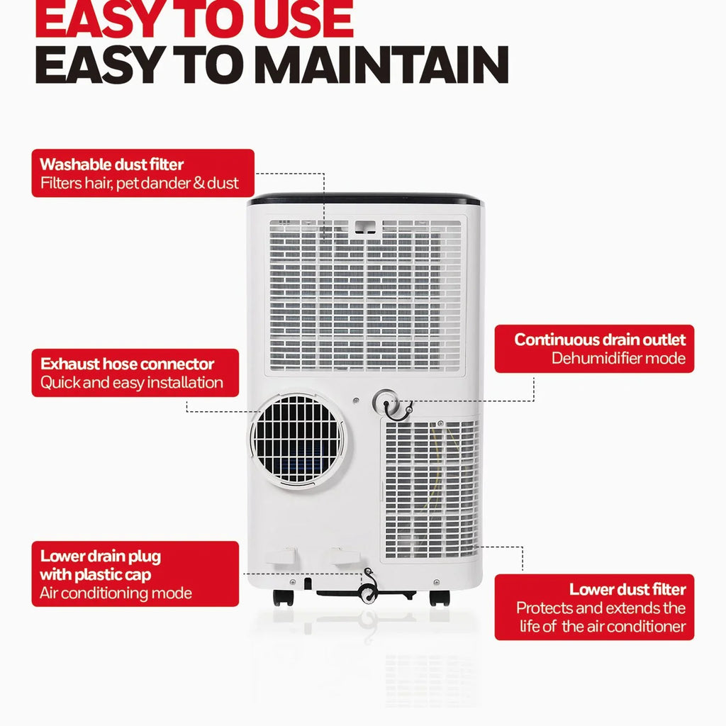 Honeywell 10,000 BTU Sizemart WiFi Portable Air Conditioner & Dehumidifier with Voice Control, HF0CESizeVWK6