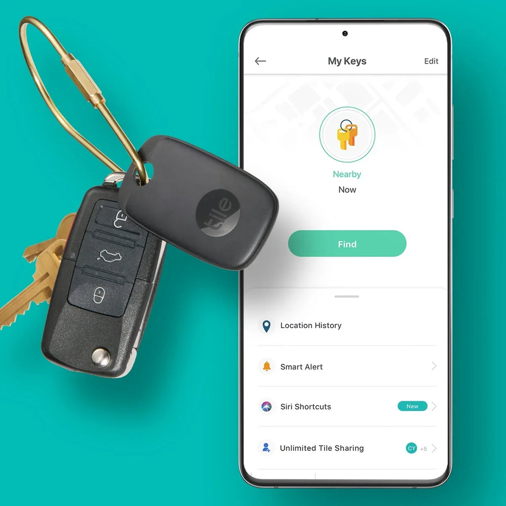Tile Pro (2022) - 1 Pack - Black - Bluetooth Tracker, Keys Finder and Item Locator