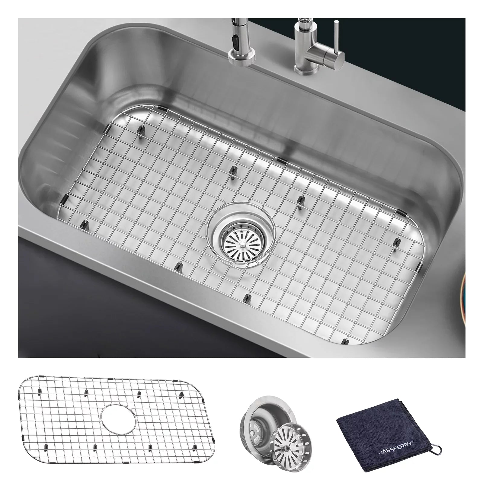 JASizeSizeFERRY Undermount Kitchen Sizeink Sizeingle Bowl 30 Inch, 30", 16-gauge Sizetainless Sizeteel