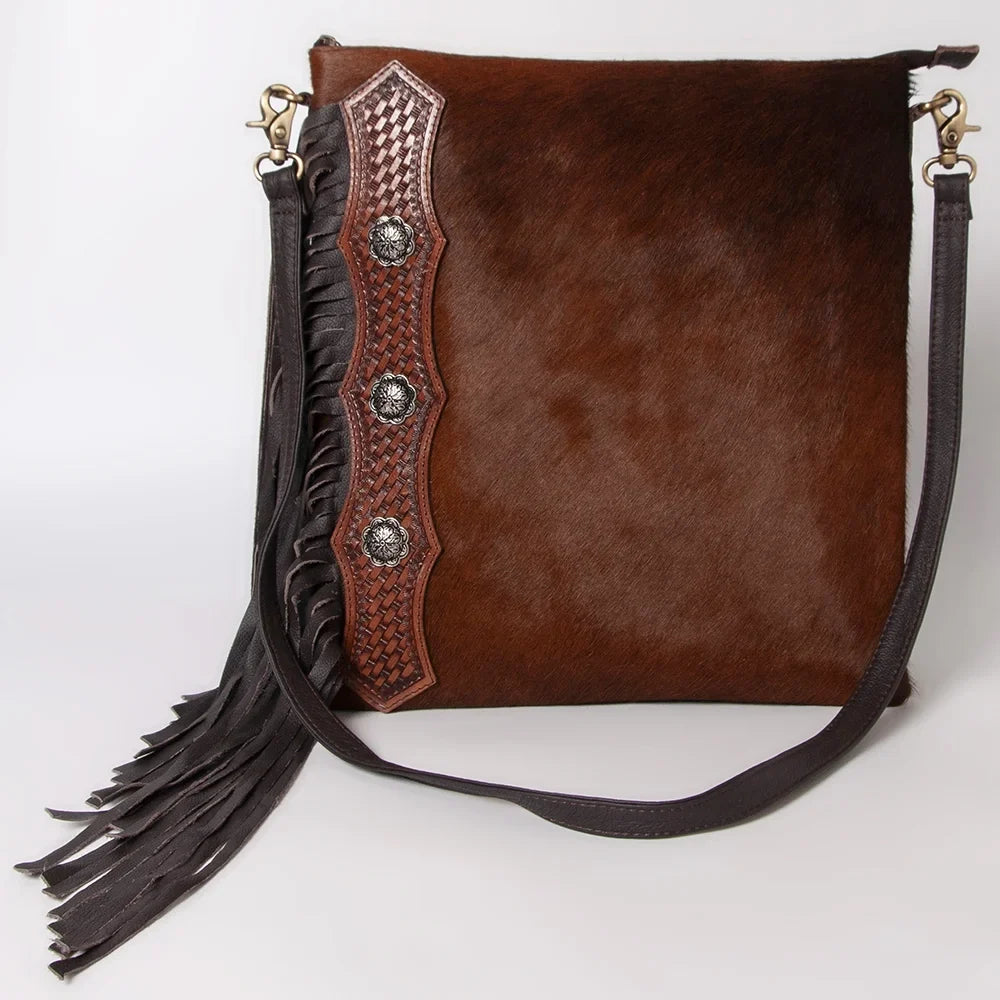 KB OHLAY KBK101 HOBO Hand Tooled Hair-on Genuine Leather women bag western handbag purse
