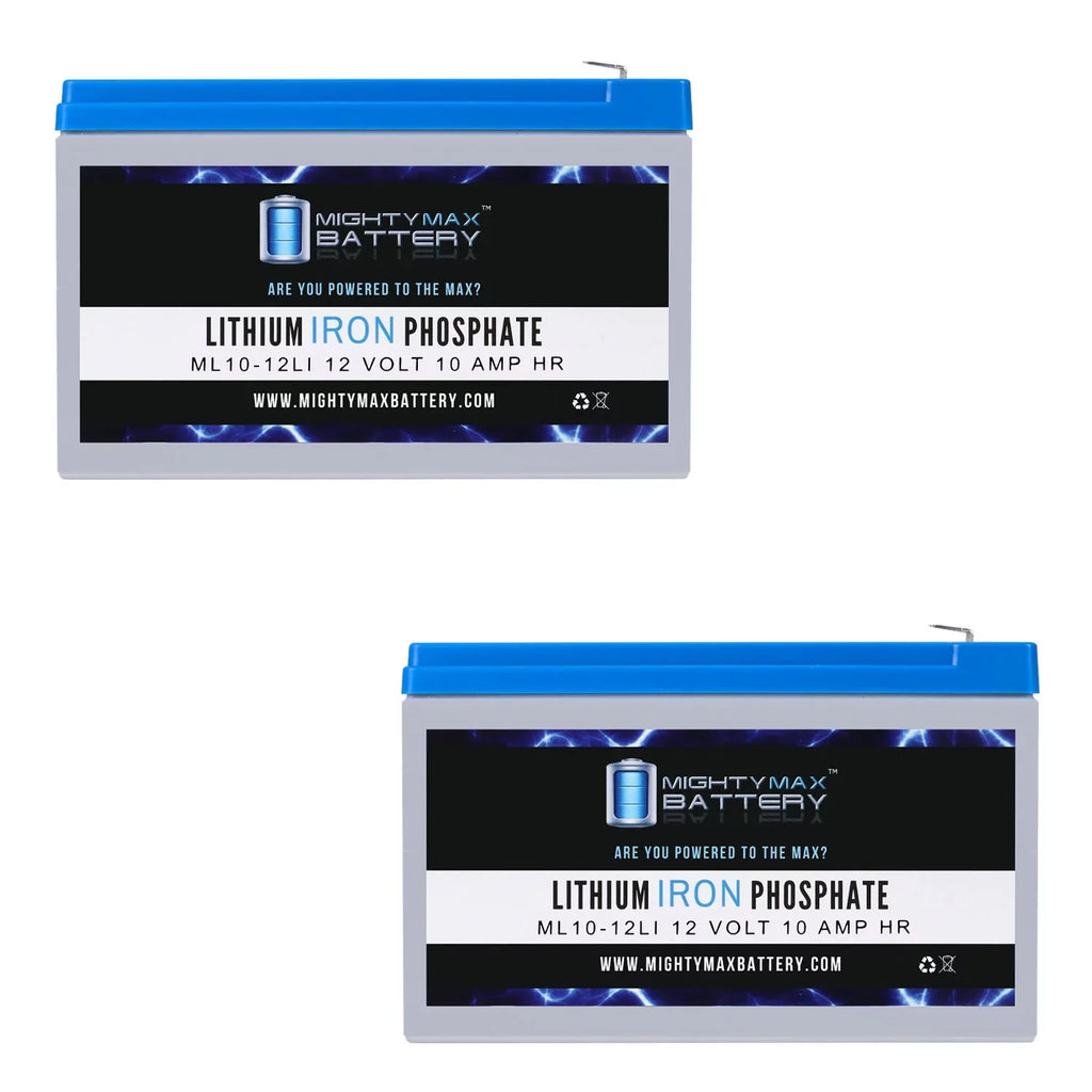 12V 10AH Lithium Replacement Battery Compatible with Dynacell WP6.512 - 2 Pack