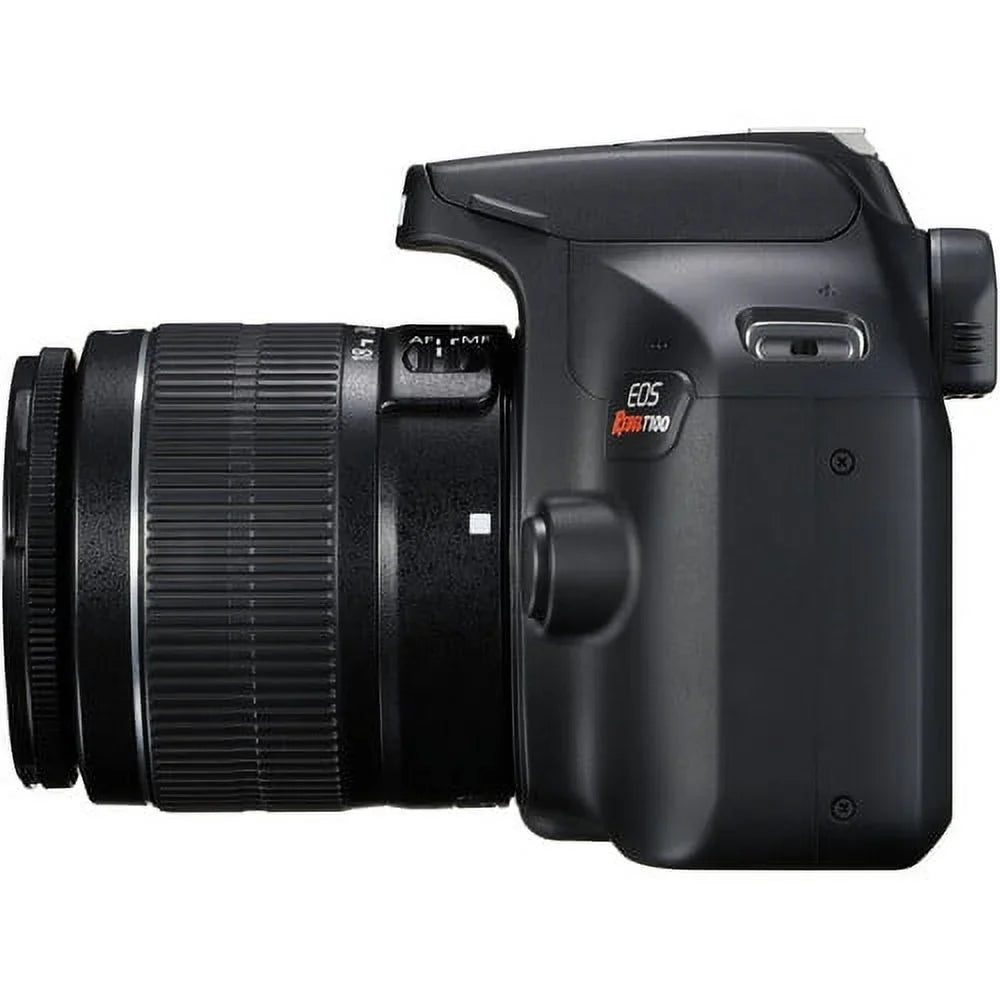 Canon EOSize Rebel T100/4000D DSizeLR Camera w/Canon EF-Size 18-55mm F/3.5-5.6 Zoom Lens+420-800mm HD Telephoto Zoom lens+case+128Memory Cards (24PC)