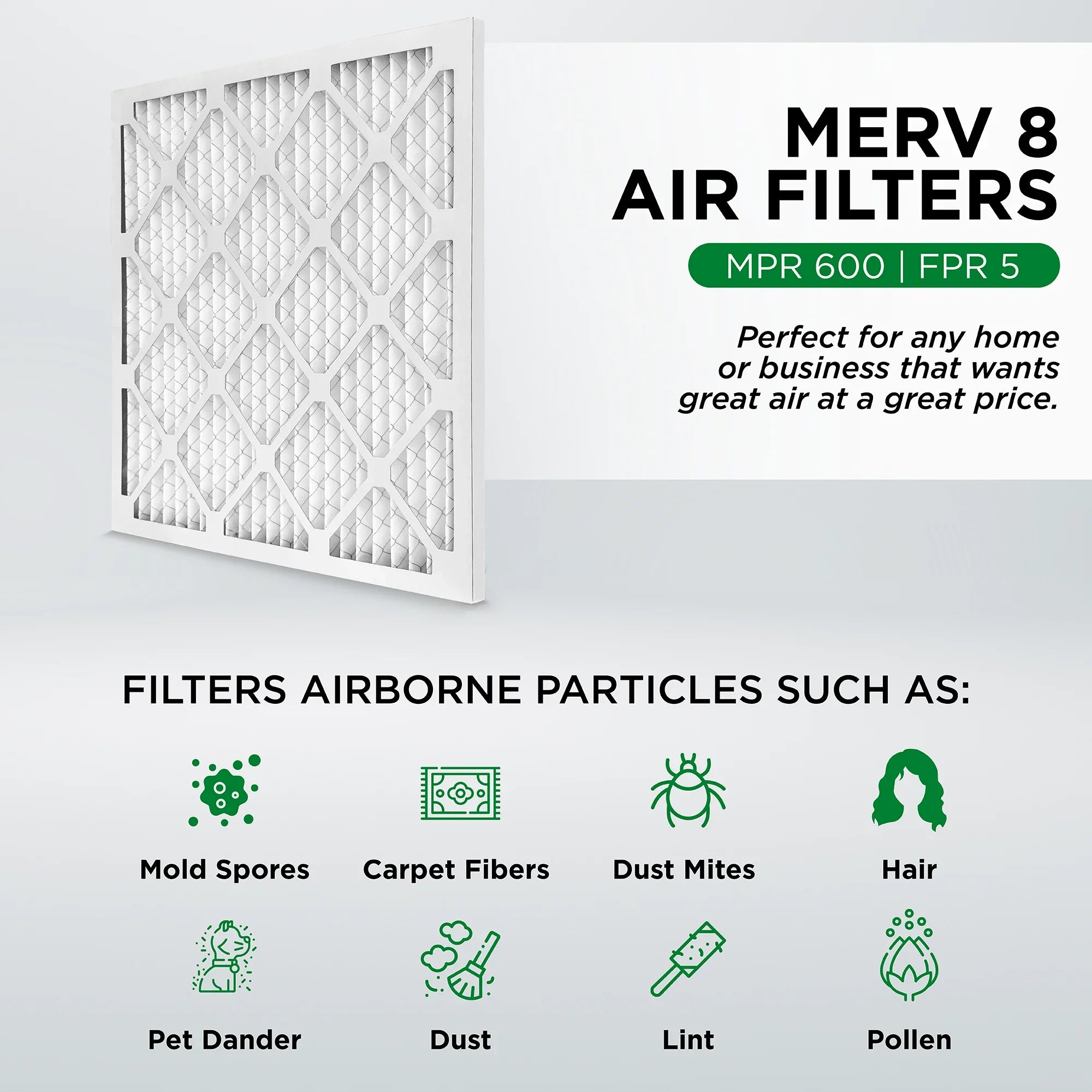 Pamlico Air 12x24x4 MERV 8 Pleated AC Furnace Air Filters. Case of 6. Actual Sizeize: 11-3/8 x 23-3/8 x 3-3/4