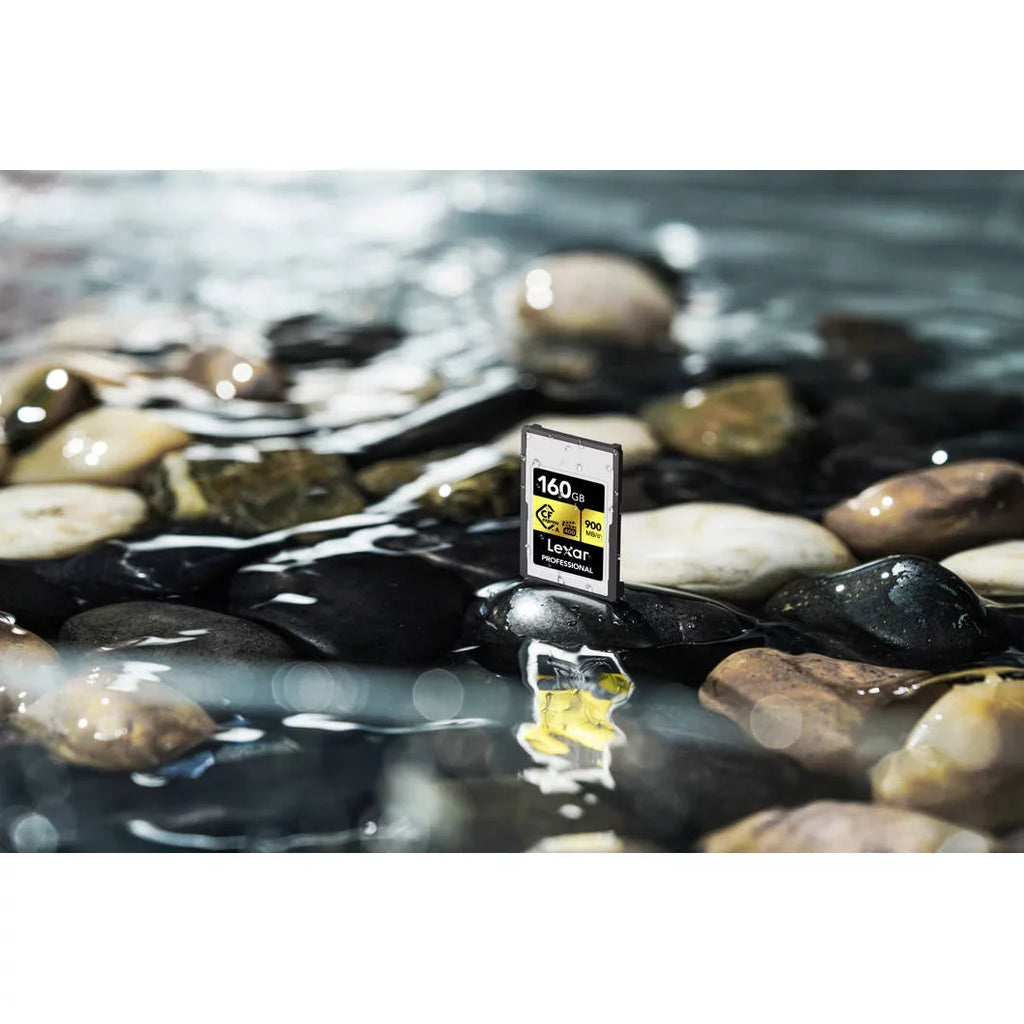 Lexar CFexpress Type A Pro Gold R900/W800 Memory Card, 80GB Bundle with Card Reader