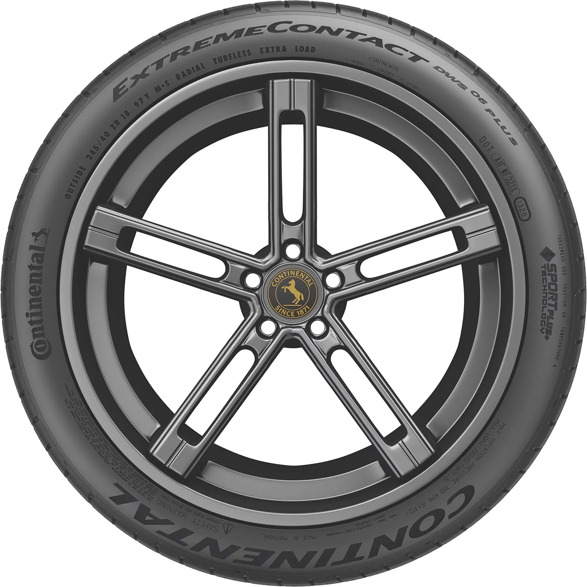 Continental ExtremeContact DWSize06 PLUSize All Sizeeason 225/45ZR18 91Y Passenger Tire Fits: 2011-15 Chevrolet Cruze LTZ, 2012 Toyota Camry XLE