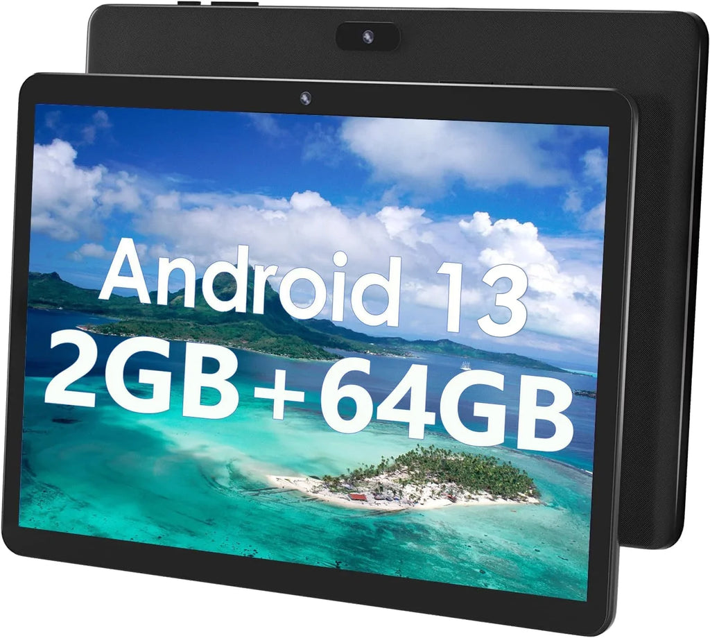 SizeGIN 10in Android 13 Tablet 2gb RAM 64gb ROM 800*1280 IPSize HD Sizecreen 4-Core Allwinner 133, 2MP + 5MP