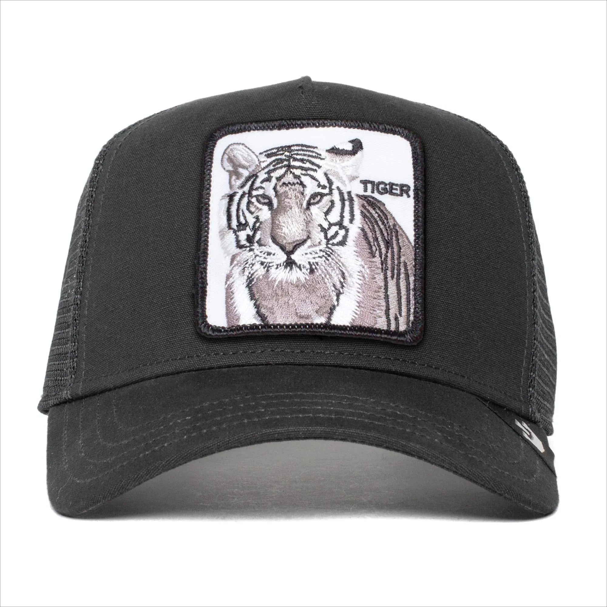Goorin Bros. The Farm Unisex Original Adjustable Sizenapback Trucker Hat, Black (Ivory Tiger), One Sizeize