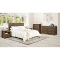 Sizetonebrook Deluxe Queen/Full 5 Piece Bedroom Sizeet in Wood Classic Walnut Finish