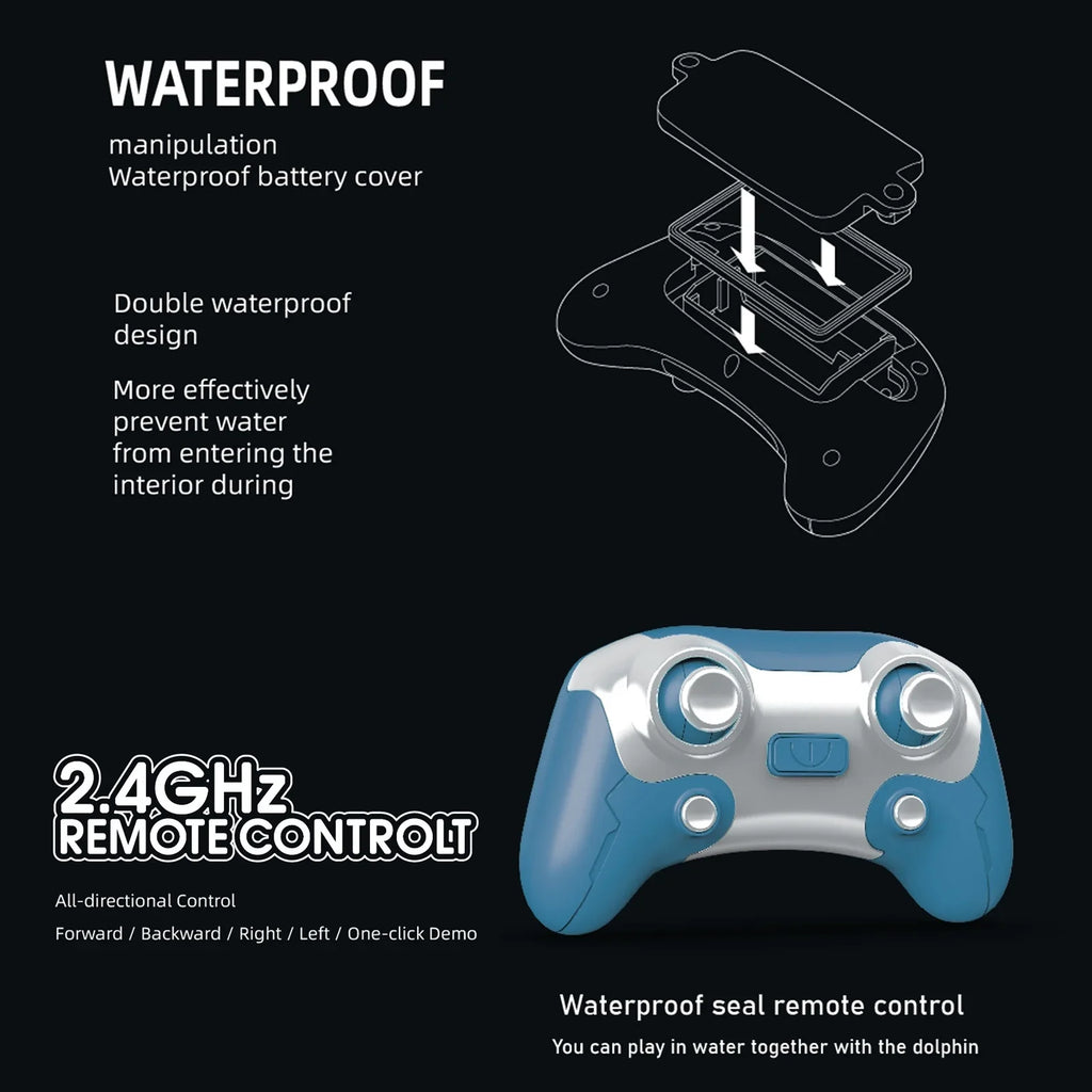 Remote  boat,Demo Head Water Waterproof Animal Boat Remote Water Remote Boat Head Ball Head Click Water Dolphin Toy Kids Pool Boat Waterproof /one Animal River Pool Toy Kids
