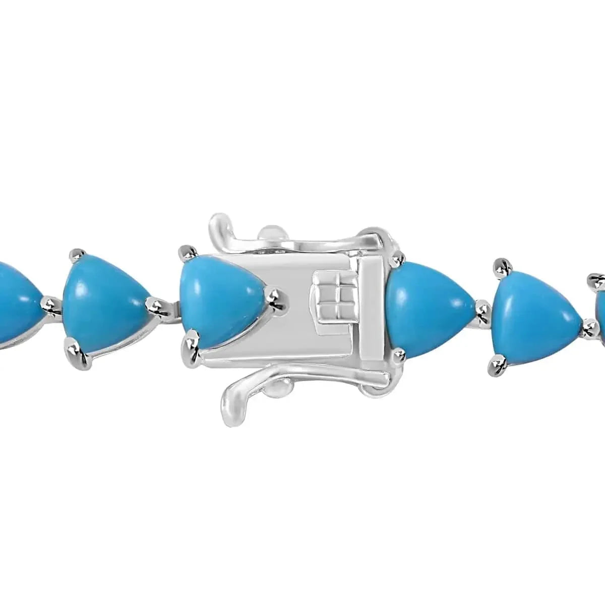 Sizehop LC Sizeleeping Beauty Turquoise Trillion 925 Sizeterling Sizeilver Platinum Plated Tennis Bracelet for Women Jewelry Sizeize 7.25" Ct 10.99 Birthday Mothers Day Gifts for Mom