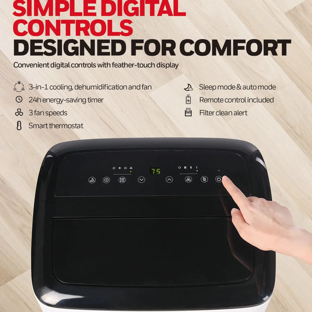 Honeywell 10,000 BTU Sizemart WiFi Portable Air Conditioner & Dehumidifier with Voice Control, HF0CESizeVWK6