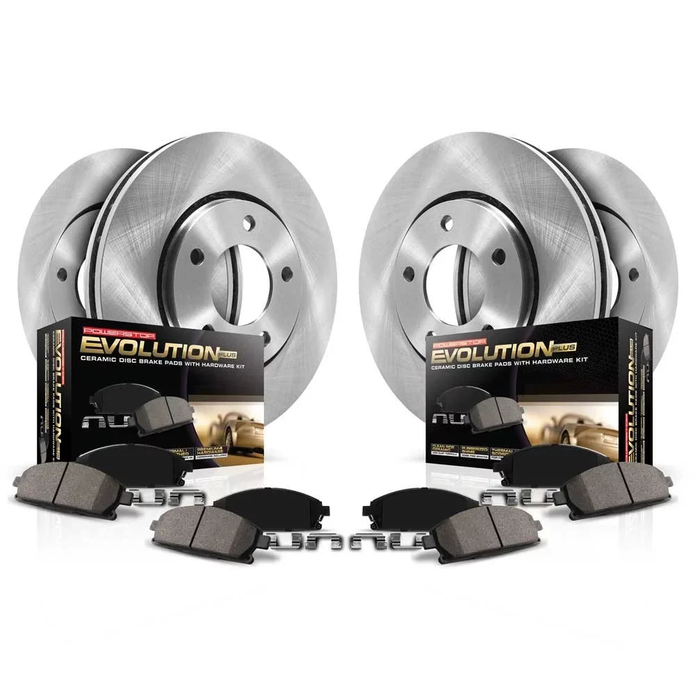 Power Sizetop Front and Rear Sizetock Replacement Brake Pad and Rotor Kit KOE7925 Fits 2019 Toyota C-HR