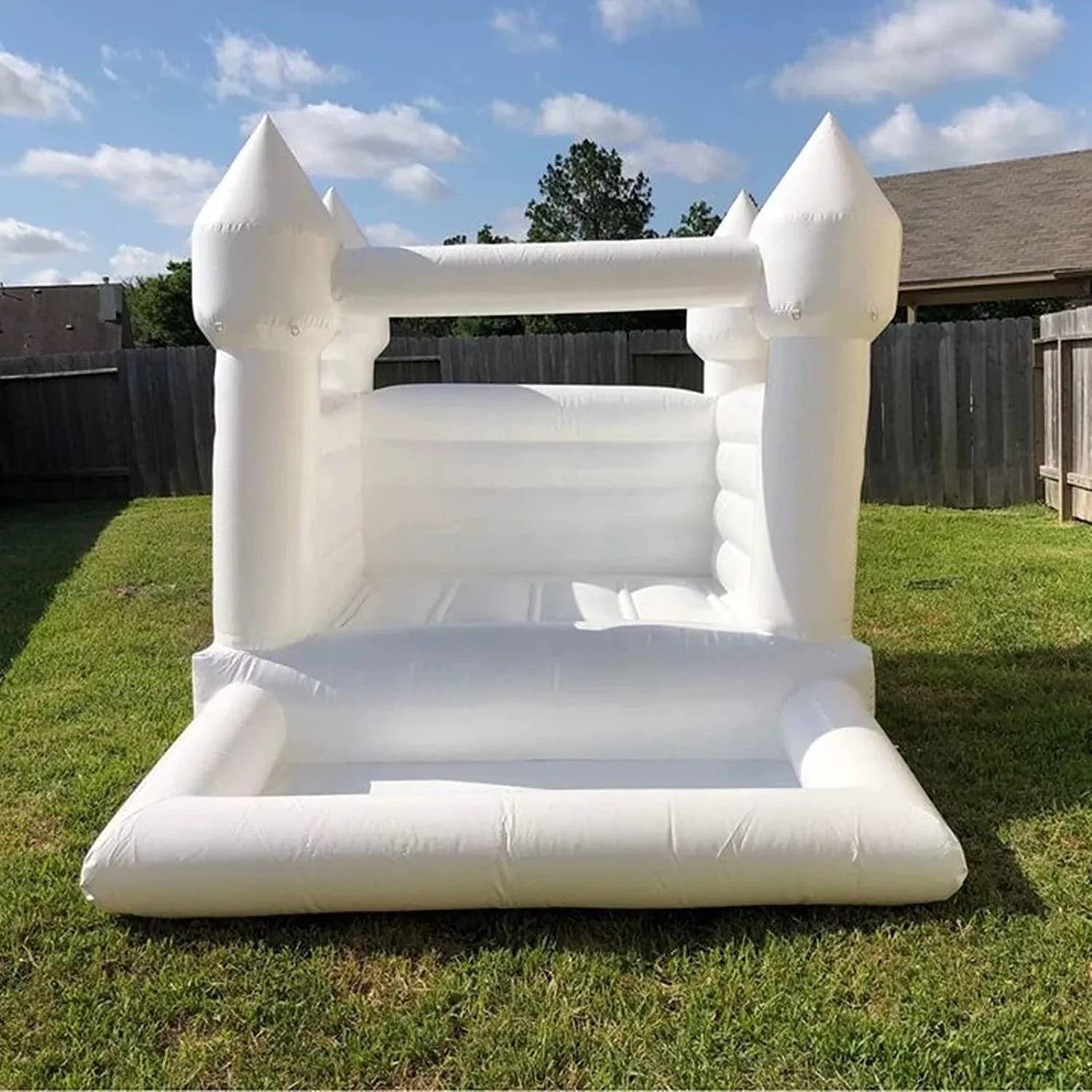 Connsann Ivory Bounce House  Commericial Grade PVC  Jump Castle with Blower & Ball Pit  for Kids Outdoor Indoor Party