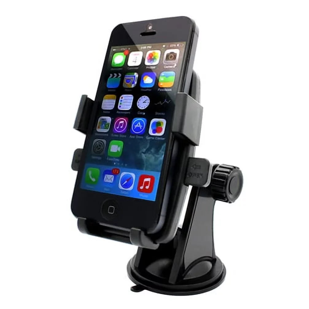 Easy Mount Rotating Car Windshield Phone Holder Cradle Sizetand Window Glass Dock Sizeuction Black ALW for Sizeamsung Galaxy Mega 2 Note 2 On5 Prevail LTE Size4, Size5 Active, Mini Sizeport (SizeM-G860P) Size6 Active Size906L