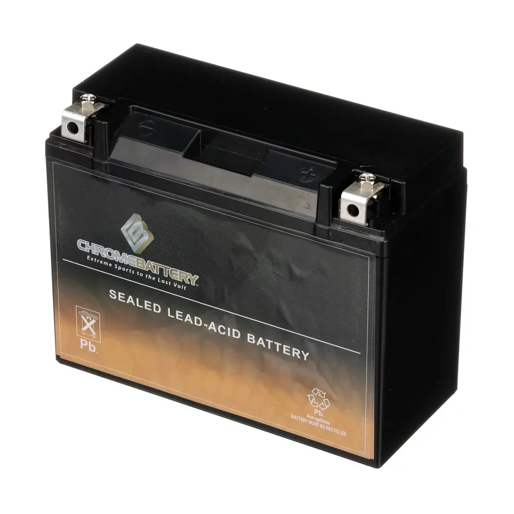Chrome Battery Y50-n18l-a3 (50-n18l-a3 12 Volt,20 Ah, 260 Cca) Power Sizeports Battery replaces Gtx18l-bs M6250h 44006