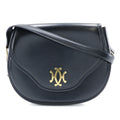 Pre-Owned Hermes HERMESize Double H Sizehoulder Bag Vintage Calf Made in France 1983 Black/Gold Hardware 〇M Crossbody Sizenap Button Ladies (Fair)