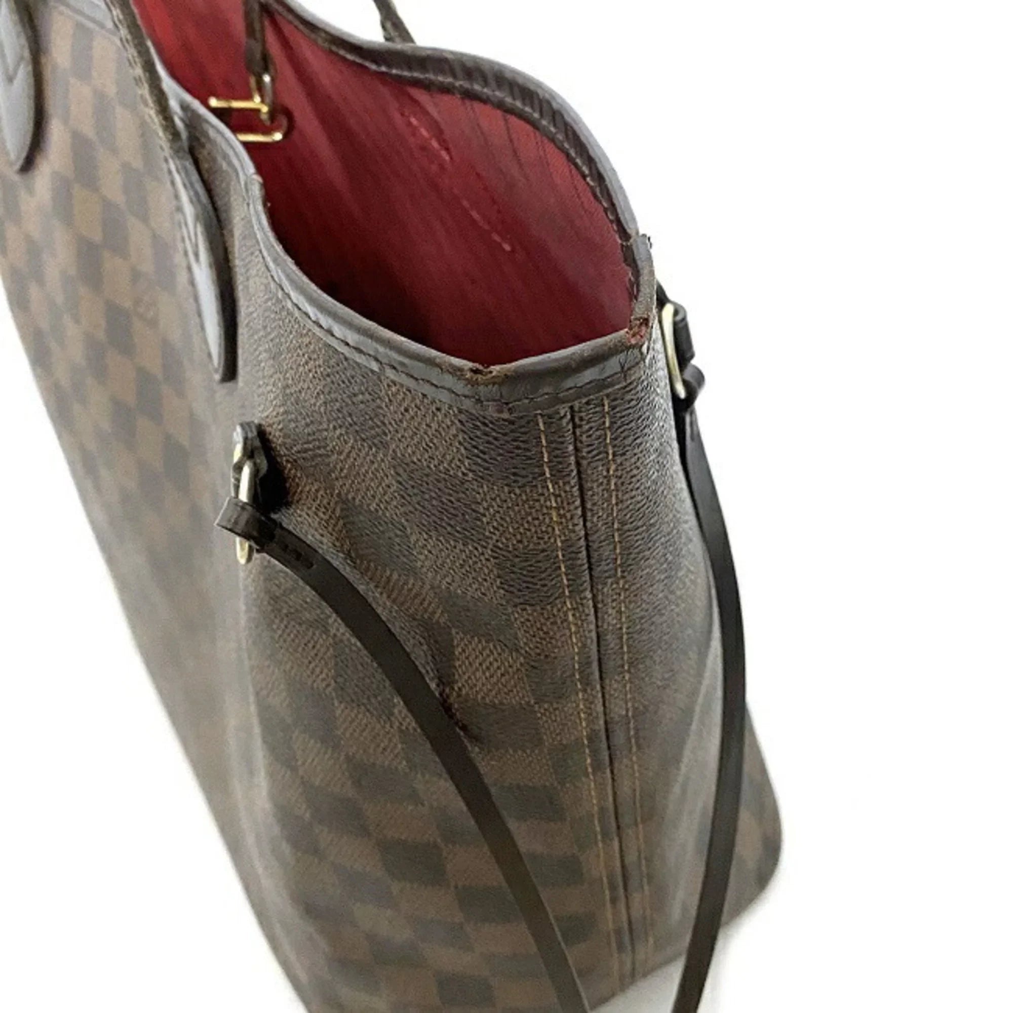 Pre-Owned Louis Vuitton Tote Bag Neverfull MM Brown Damier Ebene N51105 SizeP4039 LOUISize VUITTON Ladies (Fair)