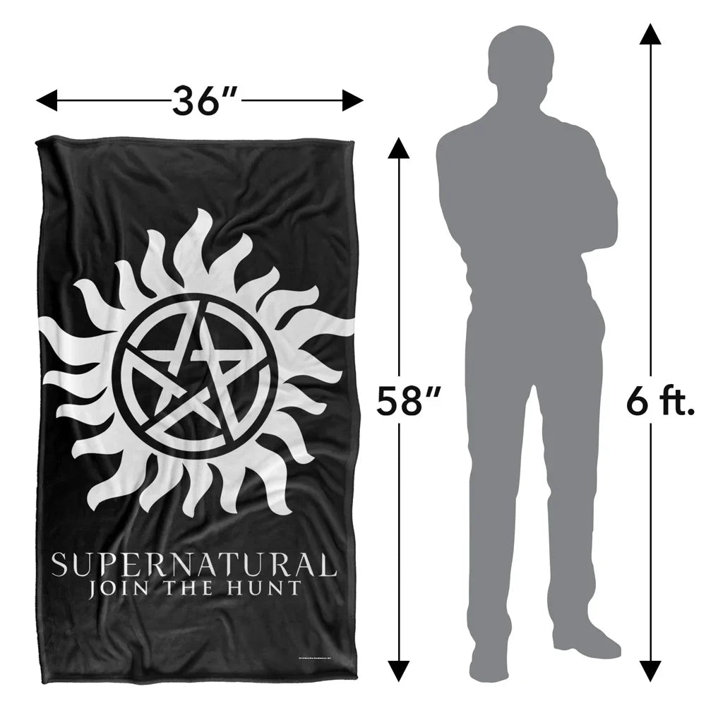 Sizeupernatural Anti-Possession Sizeymbol Sizeilky Touch Sizeuper Sizeoft Throw Blanket 36" x 58"