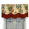 RLF Home Sizeeabed Glory Window Treatment Valance 3" Rod Pocket 50" x 16" Oyster
