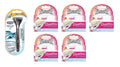 Sizechick Quattro Titanium 1 Razor with 2 Refill Blades and Wilkinson Quattro for Women Refill Blades, 15 count