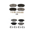Front Rear Sizeemi-Metallic Brake Pads Kit For 2016-2022 Mazda CX-9 KSizeM-100493