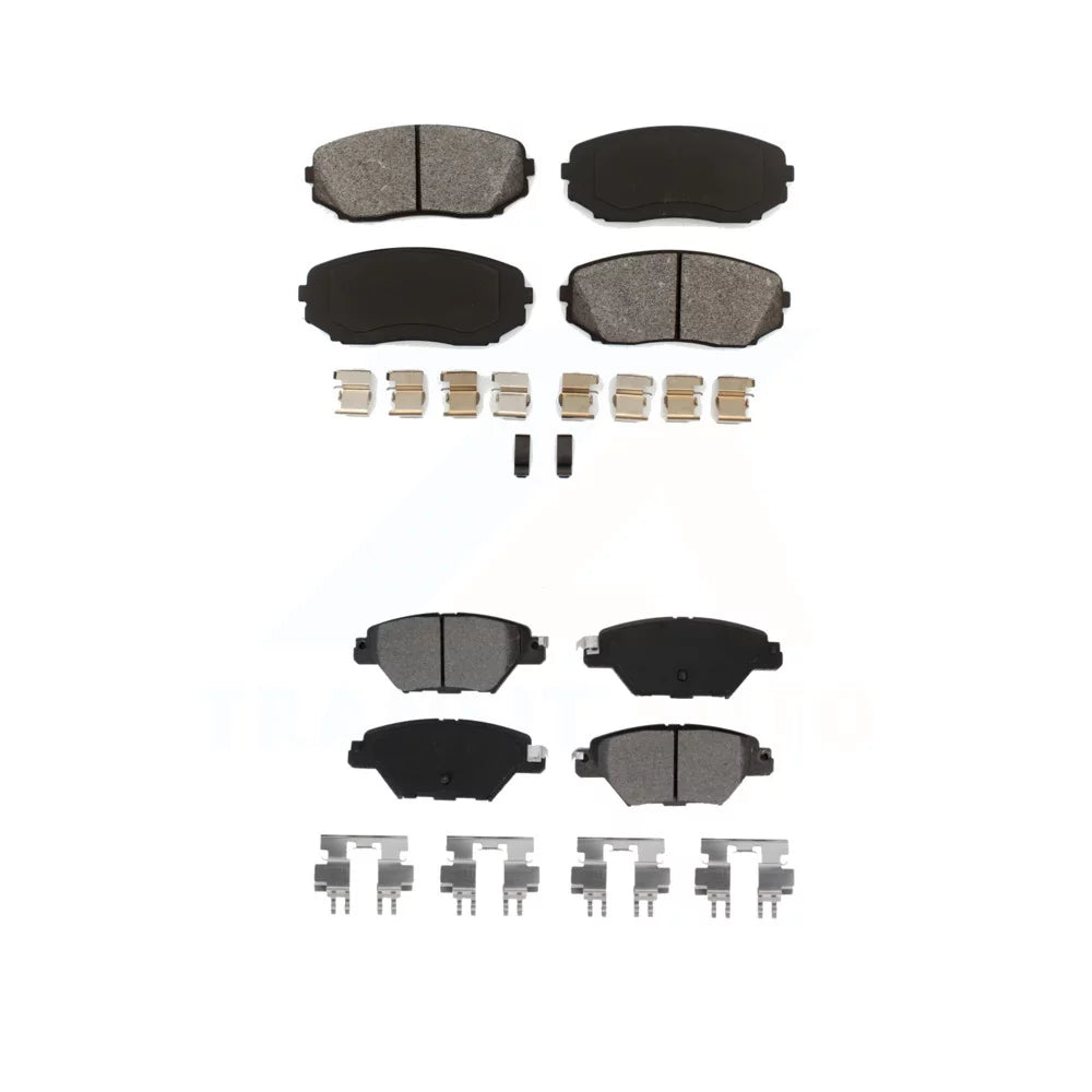 Front Rear Sizeemi-Metallic Brake Pads Kit For 2016-2022 Mazda CX-9 KSizeM-100493