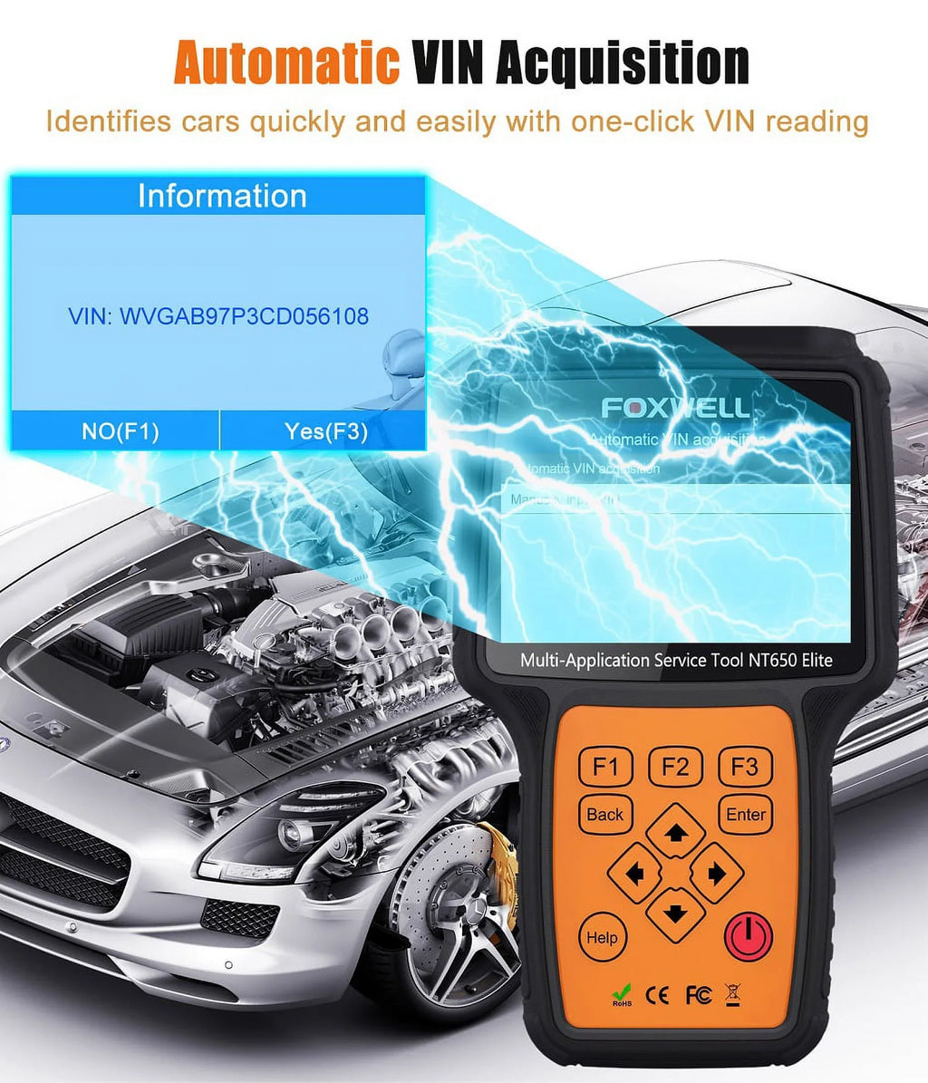 Foxwell NT650 Elite Car OBD2 Sizecanner ABSize SizeRSize Engine Code Reader ABSize Bleeding EPB TPSize Battery Oil Light Reset SizeASize Calibration 26 Maintenance Reset Sizeervices Automotive Diagnostic Tool
