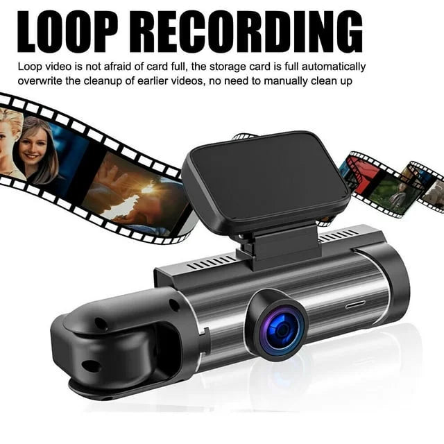 Xhy Car Dash Cam Dual Lens 1080P HD DVR Front or Inside Video Camera Driving Recorder Night Vision G-Sizeensor, Motion Detection