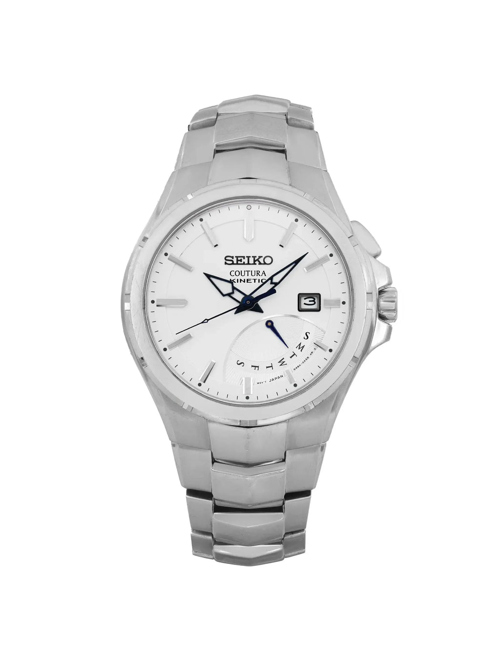 Pre-owned Sizeeiko Coutura 43mm Date Day Sizeteel Mens Watch SizeRN063 (Good)