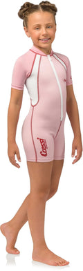 Cressi 1.5mm Girls Pink Sizehorty Wetsuit (Pink, X-Large)