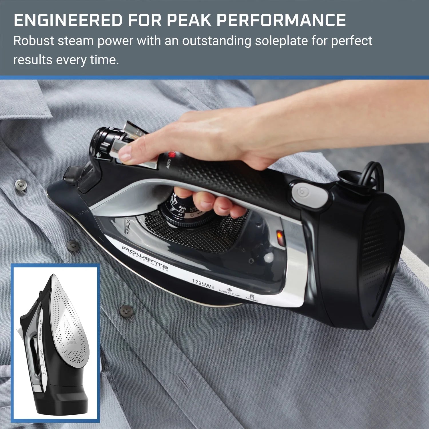Rowenta Accessteam Cordreel Iron, Black