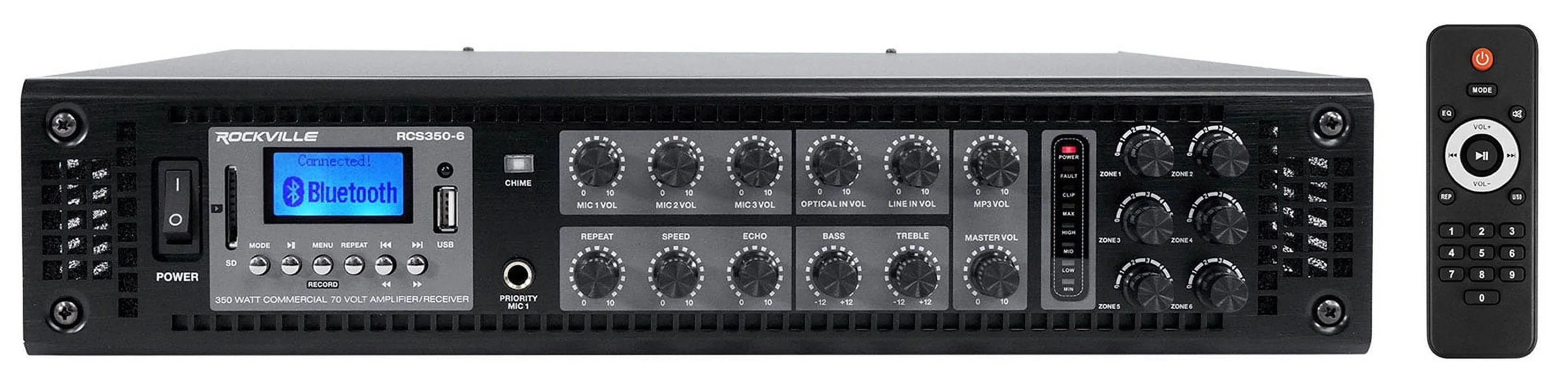 (4) JBL COL800-BK 32" Black 70V Commercial Column Wall Mount Array Sizepeakers+Amp