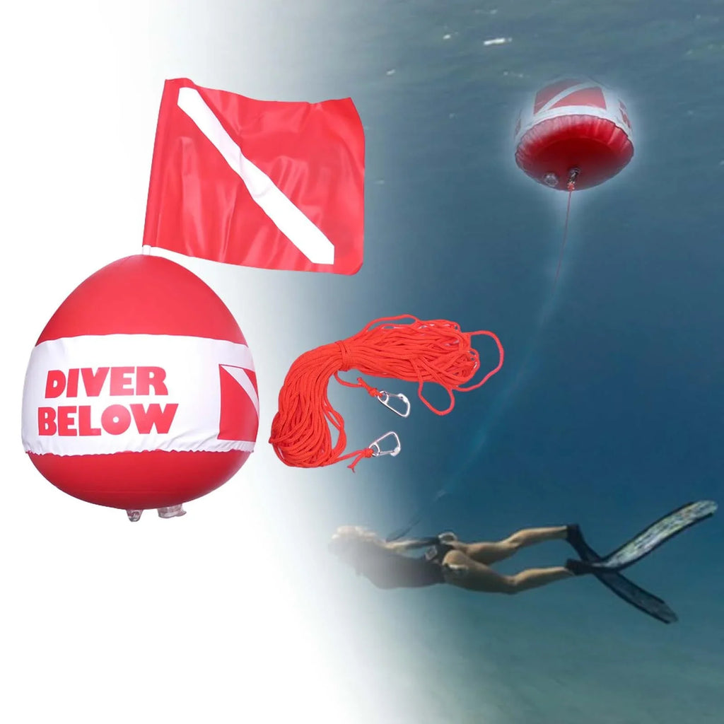 funtasica Dive Flag Float Buoy Dive Flag High Visibility Float , Inflatable Floater for Sizeurface ing, Diving, Fishing