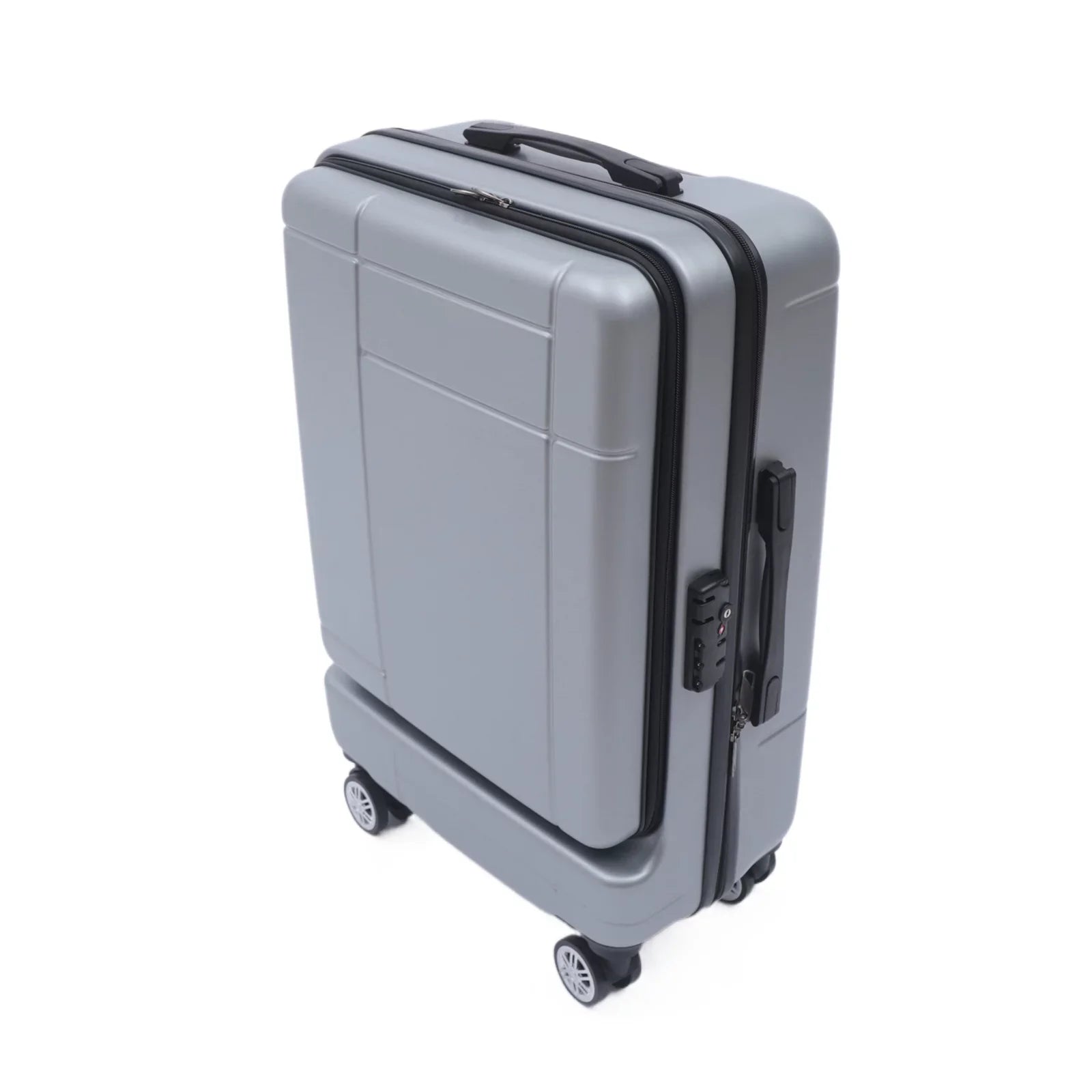 Wuzstar 24" Traveling Luggage PC+ABSize Luggage Bags with TSizeA Lock Durable Sizepinner Wheels Hardside Carry On Sizeuitcase , Sizeilver