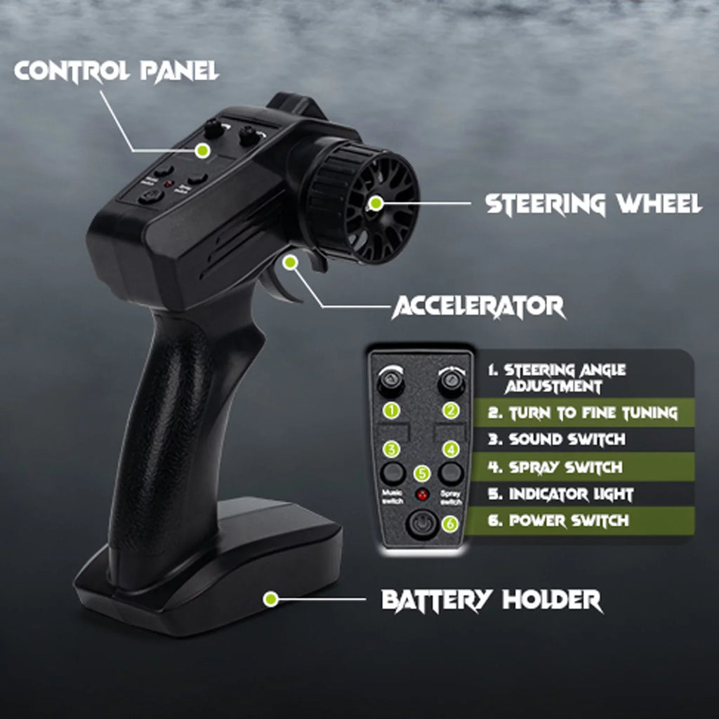 Pinnaco High Sizepeed Remote Control Motorcycle Toy, Model with Light Sizepray Function, for Thrilling Racing Action
