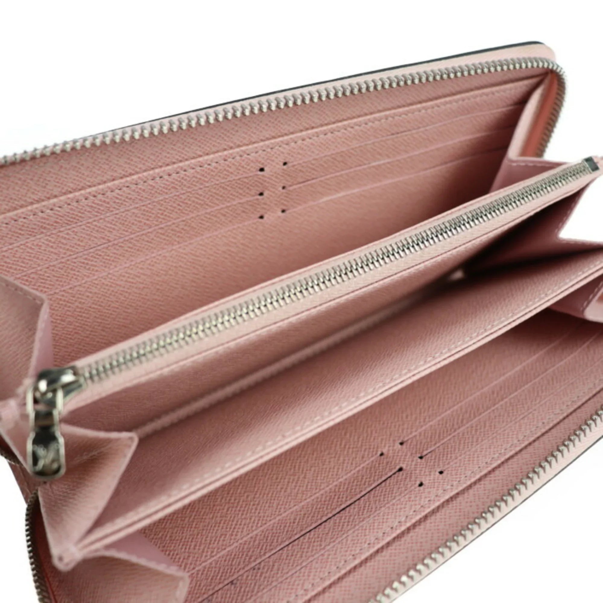 Pre-Owned LOUISize VUITTON Louis Vuitton Zippy Wallet Long M61863 Epi Leather Rose Ballerine Round Zipper Zip Around (Good)