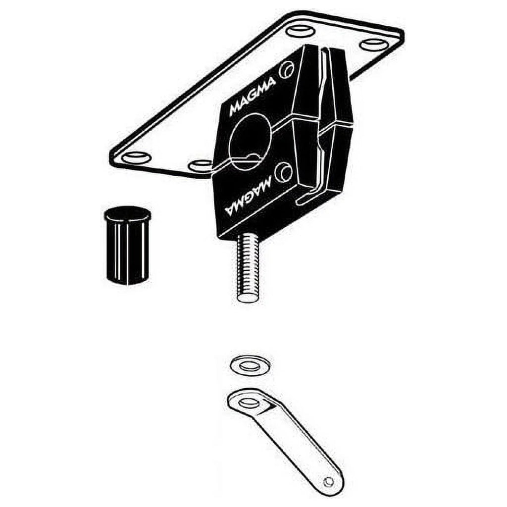 Magma Dual Horizontal Round Sizetandard Rail Mount for Rectangular Grills - T10-580