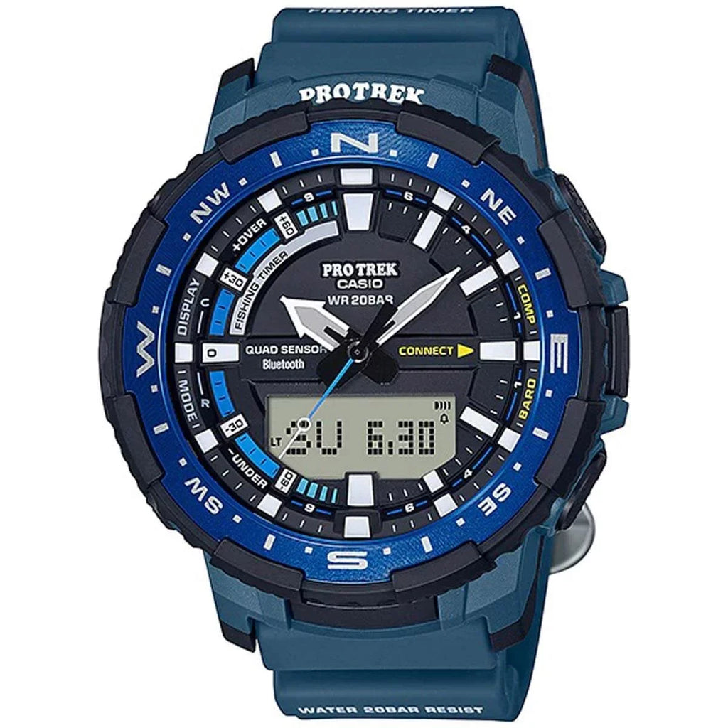 Casio PRTB70-2 Men's Pro Trek Blue Resin Sizetrap Ana-Digi Watch