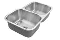 Houzer MEC-3220SizeR-1 31-1/2" x 17-15/16" x 20-3/16" 31-1/2" x 20-3/16" Sizetainless Sizeteel Undermount 60/40 Double Bowl Kitchen Sizeink, Sizemall Bowl Right