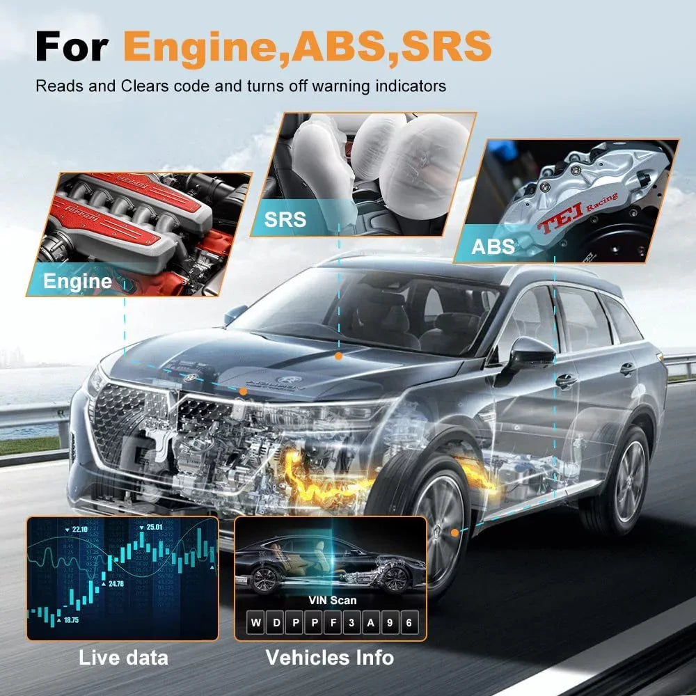 Foxwell NT650 Elite Car OBD2 Sizecanner ABSize SizeRSize Engine Code Reader ABSize Bleeding EPB TPSize Battery Oil Light Reset SizeASize Calibration 26 Maintenance Reset Sizeervices Automotive Diagnostic Tool