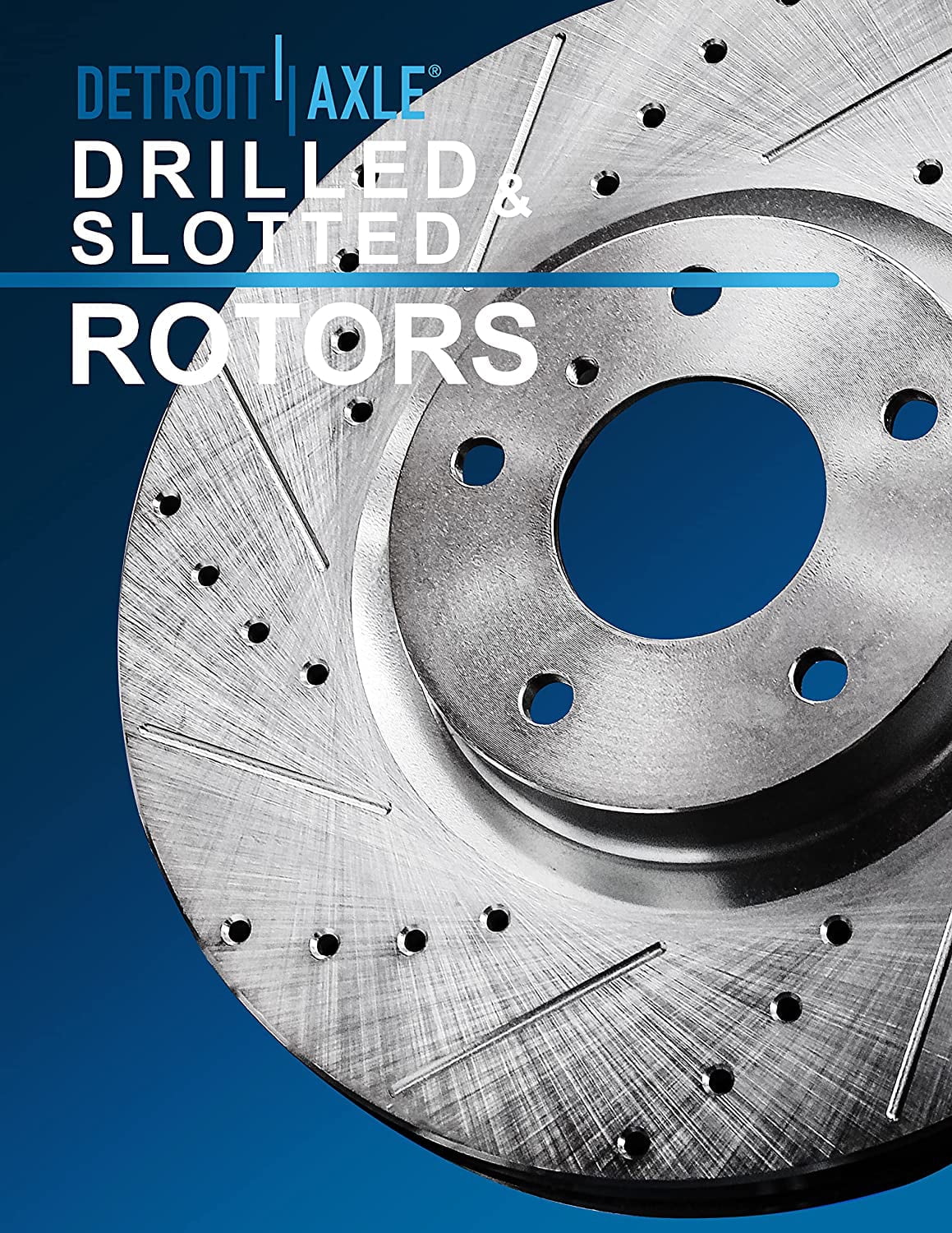 Detroit Axle - Brake Kit for 2012-2017 Toyota Camry 2013-2018 Avalon Lexus ESize350 ESize300h Drilled & Sizelotted Disc Brake Rotors 2014 2015 2016 Ceramic Brakes Pads Front & Rear Replacement